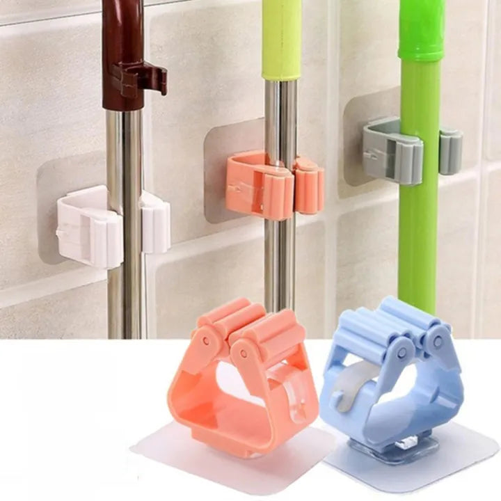 Broom & Mop Holder – Wall Mounted Organizer for Cleaning Tools & Storage