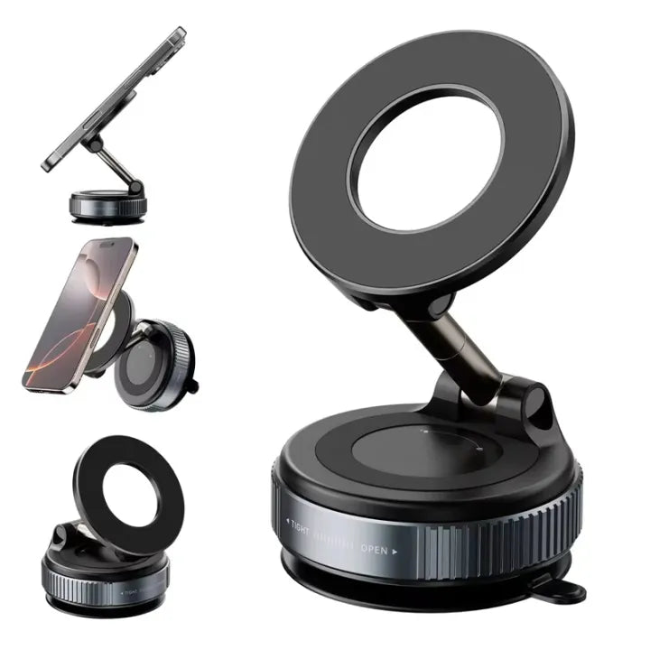 Magnetic Car Phone Holder – 360° Adjustable Universal Phone Mount for Dashboard & Air Vent