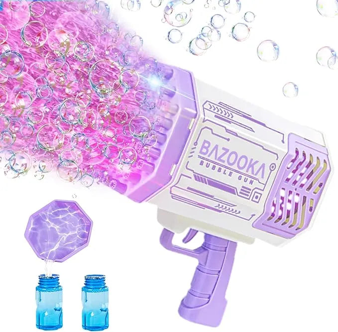 Bubble Machine Gun – Automatic Bubble Blaster Toy for Kids with Lights & Fun