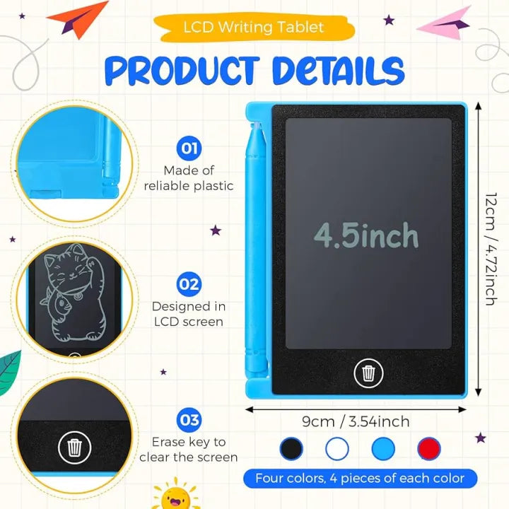 Kids Writing Tablet – LCD Drawing Pad for Children with Reusable Writing Screen