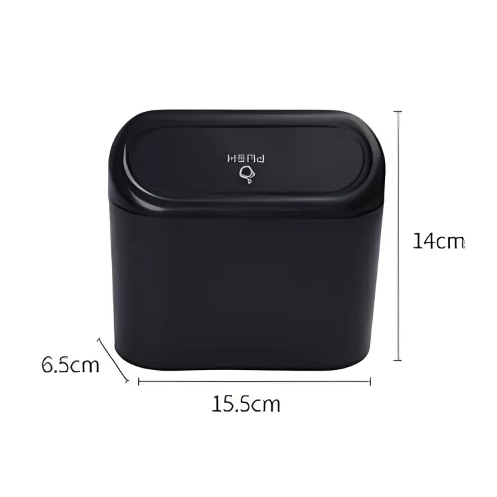 Portable Car Trash Bin – Mini Car Garbage Can with Leak-Proof Lid for Vehicle
