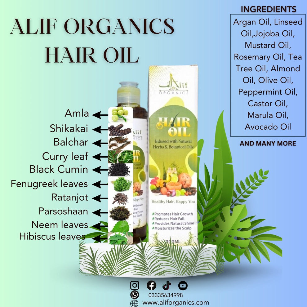 Premium Organic Hair Growth Oil – Reduce Hair Fall & Boost Healthy Hair