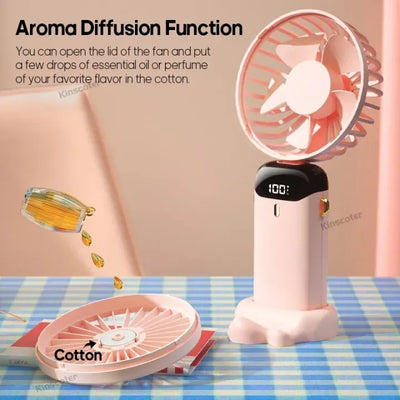 Portable Mini Cooling Fan – USB Rechargeable Personal Desk Fan for Home, Office & Travel