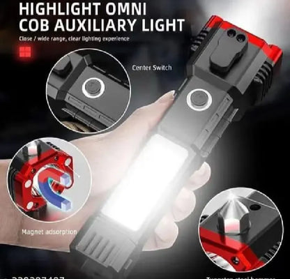 High Power LED Torch – Rechargeable Super Bright Flashlight for Camping, Outdoor & Emergency Use