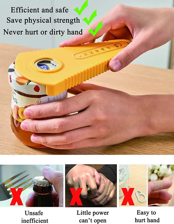 Multi-Size Jar Opener – Adjustable Kitchen Tool for Opening Jars, Bottles & Lids Easily