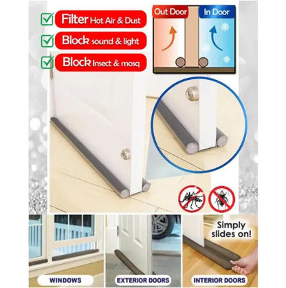Door Bottom Seal – Draft Stopper Weather Strip for Noise, Dust & Cold Protection