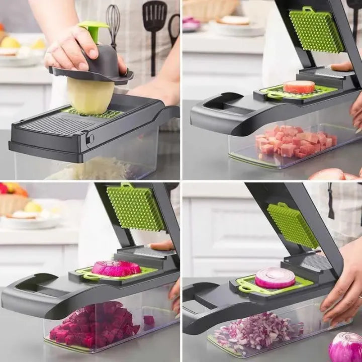 16-in-1 Vegetable Cutter – Multifunctional Food Chopper & Slicer for Kitchen