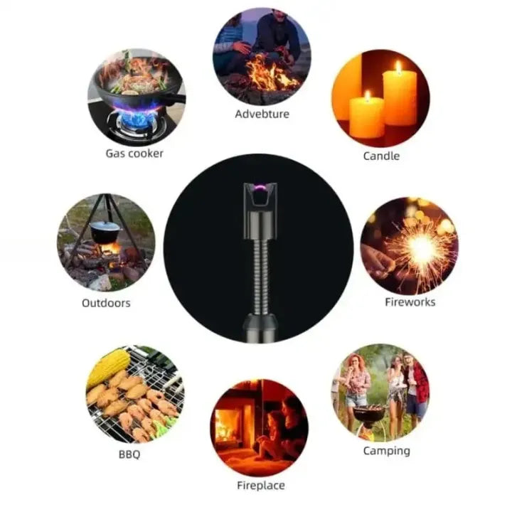 Rechargeable Electric Lighter – USB Rechargeable Windproof Plasma Arc Lighter