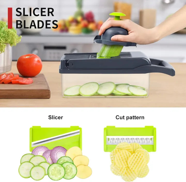 16-in-1 Vegetable Cutter – Multifunctional Food Chopper & Slicer for Kitchen