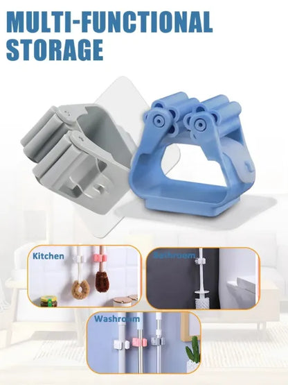 Broom & Mop Holder – Wall Mounted Organizer for Cleaning Tools & Storage