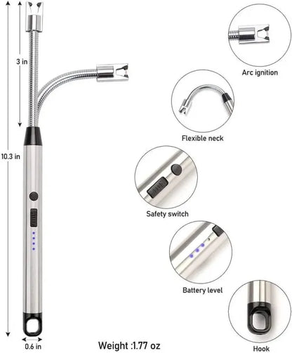 Rechargeable Electric Lighter – USB Rechargeable Windproof Plasma Arc Lighter