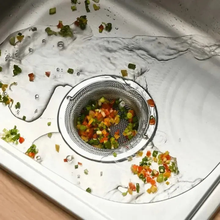 Sink Drain Filter Basket – Stainless Steel Kitchen Sink Strainer for Food Waste & Debris