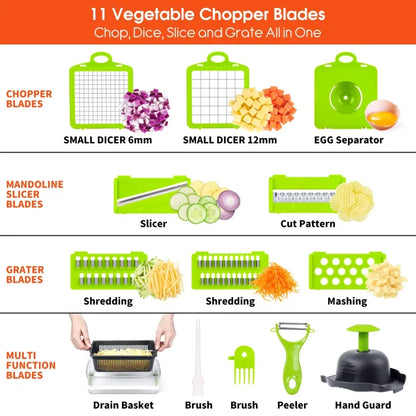16-in-1 Vegetable Cutter – Multifunctional Food Chopper & Slicer for Kitchen