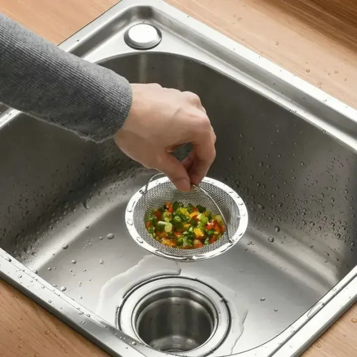 Sink Drain Filter Basket – Stainless Steel Kitchen Sink Strainer for Food Waste & Debris