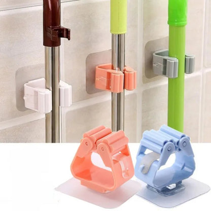 Broom & Mop Holder – Wall Mounted Organizer for Cleaning Tools & Storage