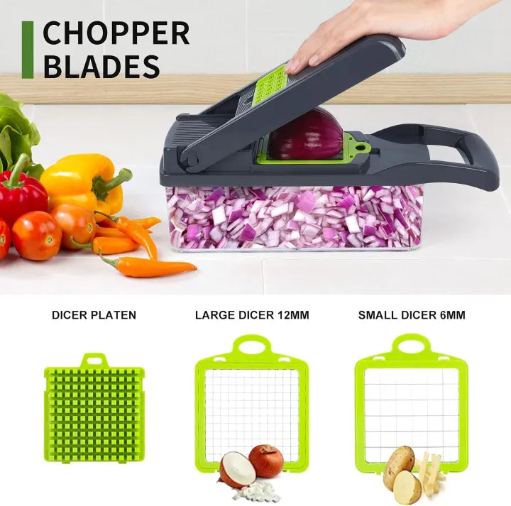 16-in-1 Vegetable Cutter – Multifunctional Food Chopper & Slicer for Kitchen