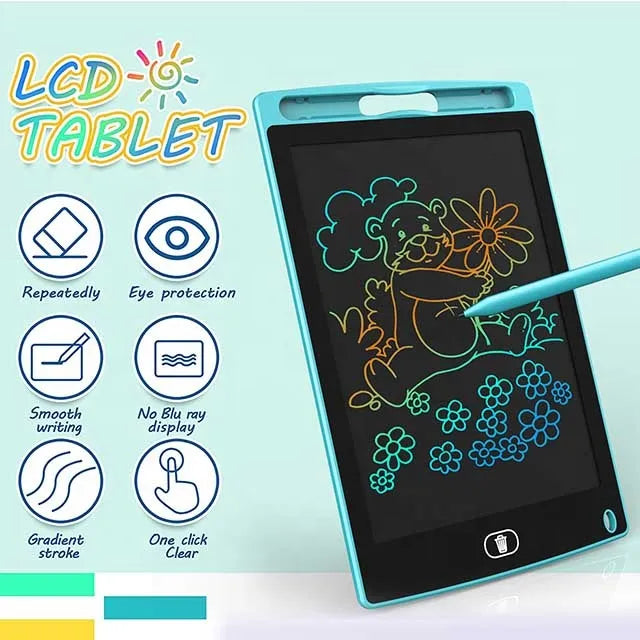 Kids Writing Tablet – LCD Drawing Pad for Children with Reusable Writing Screen