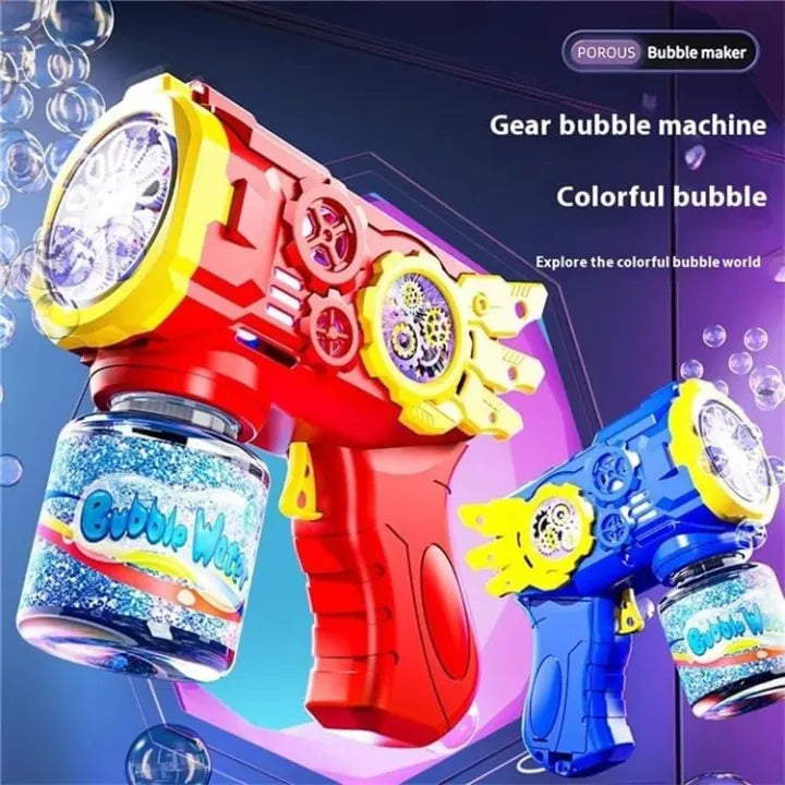 Bubble Machine Gun – Automatic Bubble Blaster Toy for Kids with Lights & Fun