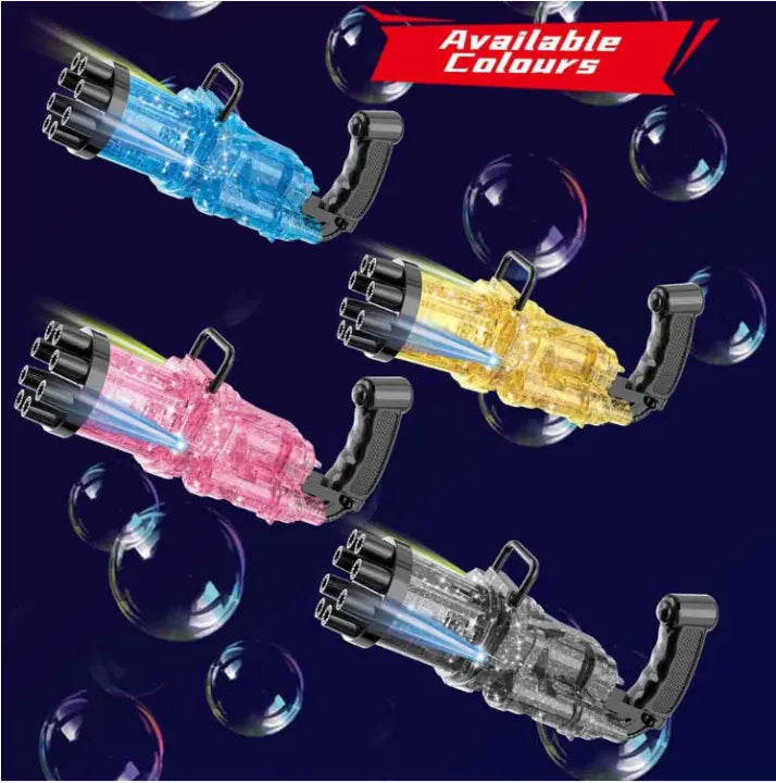Bubble Machine Gun – Automatic Bubble Blaster Toy for Kids with Lights & Fun